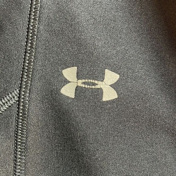 Under Armour Pants Womens Small Gray Crop Leggings Neutral‎ Workout Athleisure - Picture 5 of 6